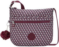 kipling schoudertas Basic Print Arto Shoulderbag 3DK Wine veelkleurig