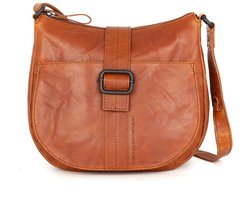 Leren Crossbodytas - Donnella - Brandy
