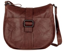 Leren Crossbodytas - Donnella - Donkerbruin