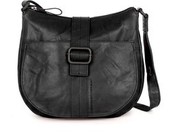 Leren Crossbodytas - Donnella - Zwart