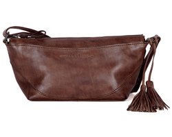 Leren Crossbodytas - Piperel - Donkerbruin