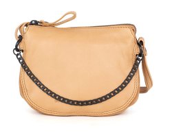 Leren Mini Crossbodytas - Delaine - Camel