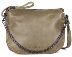 Leren Mini Crossbodytas - Delaine - Green