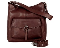 Leren Schouder / Crossbodytas - Cydney - Donkerbruin