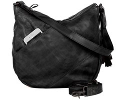 Leren Schouder / Crossbodytas - Natalia - Zwart