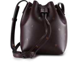 LIEBESKIND BERLIN Leren schoudertas Bucket Bag Burgundy wijnrood