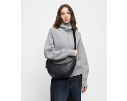 LIEBESKIND BERLIN Leren schoudertas Hobo Black zwart