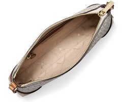 Michael Kors Kleine Crossbodytas / Schoudertas Dames - Murphy - Logo Print - Vanilla/AcDonker Groenn