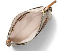 Michael Kors Medium Crossbodytas / Schoudertas Dames - Jet Set Travel - Vanilla/AcDonker Groenn