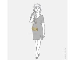 Michael Kors Nolita crossbody tas S pale gold