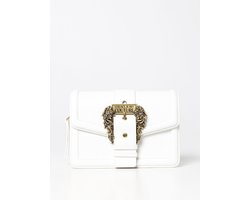 Ornate Buckle Crossbody Bag Wo - White