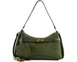 PICARD Leren schoudertas handtas Odeon Hand Bag Olive olijfgroen