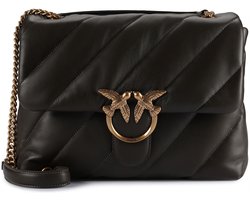 PINKO Love Puff Schoudertas Leer 31 cm - Dames - verde fango