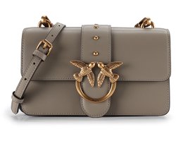 PINKO schoudertas Love One Mini ST. CL. Noce - Antique Gold Taupe