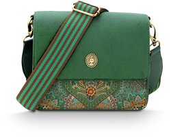 Pip Studio Crossbody Fenna - Schoudertas met Jabali-print - met Afneembare Schouderriem - Groene Tas - 19x6x16cm
