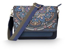 Pip Studio - Crossbody Tas - Fenna Medium II Ricamo - Donkerblauw - 25x7x20cm