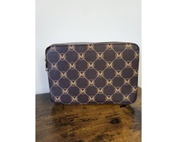 schoudertas - pu-leer - look-alike - drie ritsen - inclusief strap - 15x22x8 cm