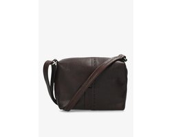 Shabbies Amsterdam Saar Stiched Crossbodytas Kleine Dames - Leer - Bruin