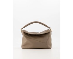 Tas -bruin -leer- leuk model -