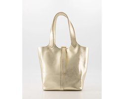 TAS - crossbody- goud- leer -trendy model- heel apart