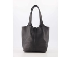 TAS - crossbody- zwart- leer -middel grote aparte tas