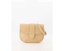 Tas- leer -biscuit kleur-crossbody- nieuwe voorjaarskleuren 2026
