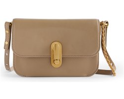 Ted Baker Leren schoudertas Kkaysa Polished Leather Crossbody Bag Taupe