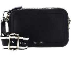 Ted Baker Leren schoudertas Linzie Webbing Leather Crossbody Camera Bag Black zwart