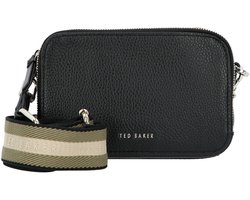 Ted Baker Leren Schoudertas Stunna Mini Webbing Crossbody Bag Black Zwart