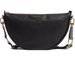 Ted Baker schoudertas Essina Webbing Leather Half Moon Crossbody Bag Black zwart