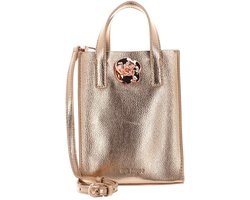Ted Baker schoudertas Rosari Rose Detail Mini Metallic Icon Bag Rosegold roségoudkleurig