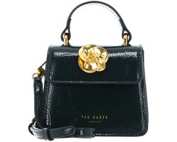 Ted Baker schoudertas Roselah Rose Detail Square Mini Top Handle Bag Dark Green donkergroen