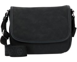 TOM TAILOR schoudertas Yara Saddle Bag Black zwart