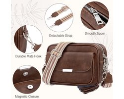 Vintage Crossbody Tas voor Dames - Praktisch en Stijlvol