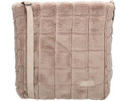 Zebra Trends Milou Crossbodytas - Schoudertas - Fur - Bont - Dames Tas - Lichttaupe.