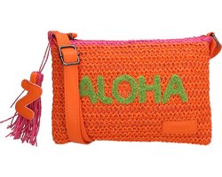 Zebra Trends Moana Crossbodytas - Schoudertas - Riet - Zomer - Dames - Dames Tas - Oranje