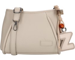 Zebra Trends Sofie Crossbodytas - Verstelbare Schouderband - Telefoonvak - Ritsvak - Bag Charm - Damestas - Dames Tas - Crème