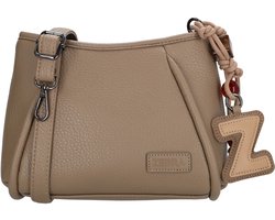 Zebra Trends Sofie Crossbodytas - Verstelbare Schouderband - Telefoonvak - Ritsvak - Bag Charm - Damestas - Dames Tas - Taupe