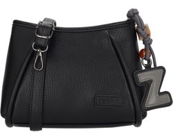 Zebra Trends Sofie Crossbodytas - Verstelbare Schouderband - Telefoonvak - Ritsvak - Bag Charm - Damestas - Dames Tas - Zwart