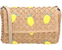 Zebra Trends Sola Crossbodytas - Overslag - Rietlook - Fruit - Citroen - Aardbei - Dames - Zomer - Dames Tas - Citroen