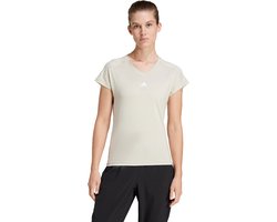 adidas Performance AEROREADY Train Essentials Minimal Branding V-hals T-shirt - Dames - Beige