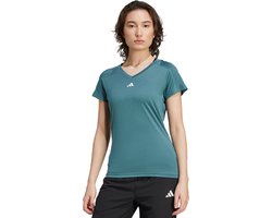 adidas Performance AEROREADY Train Essentials Minimal Branding V-hals T-shirt - Dames - Groen