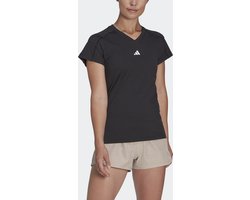adidas Performance AEROREADY Train Essentials Minimal Branding V-hals T-shirt - Dames - Zwart