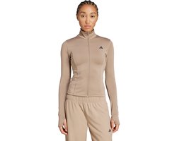 adidas Performance Optime Essentials Jack met Lange Ritssluiting - Dames - Bruin