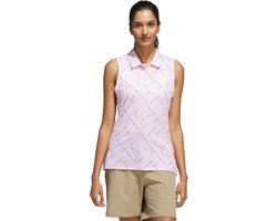 adidas Performance Ultimate365 Printed Mouwloos Poloshirt - Dames - Roze