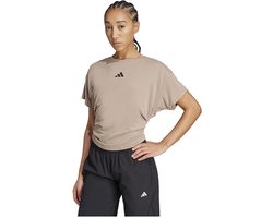 Adidas Power T-shirt Met Korte Mouwen Beige L Vrouw