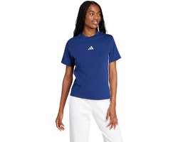 adidas Sportswear Essentials 3-Stripes Katoenen T-shirt - Dames - Blauw