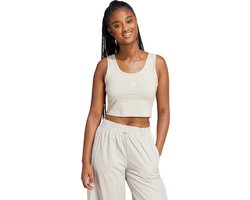 adidas Sportswear Essentials Small Logo Katoenen Lifestyle Tanktop - Dames - Beige
