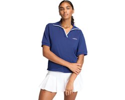 adidas Sportswear Seasonal Essentials Colorpop Polo met Geborduurde Graphic - Dames - Blauw