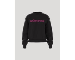 Björn Borg Essential 3 Trui Lange Mouw Dames Sweater - Maat M - Zwart/Roze - Vrouwen Trui